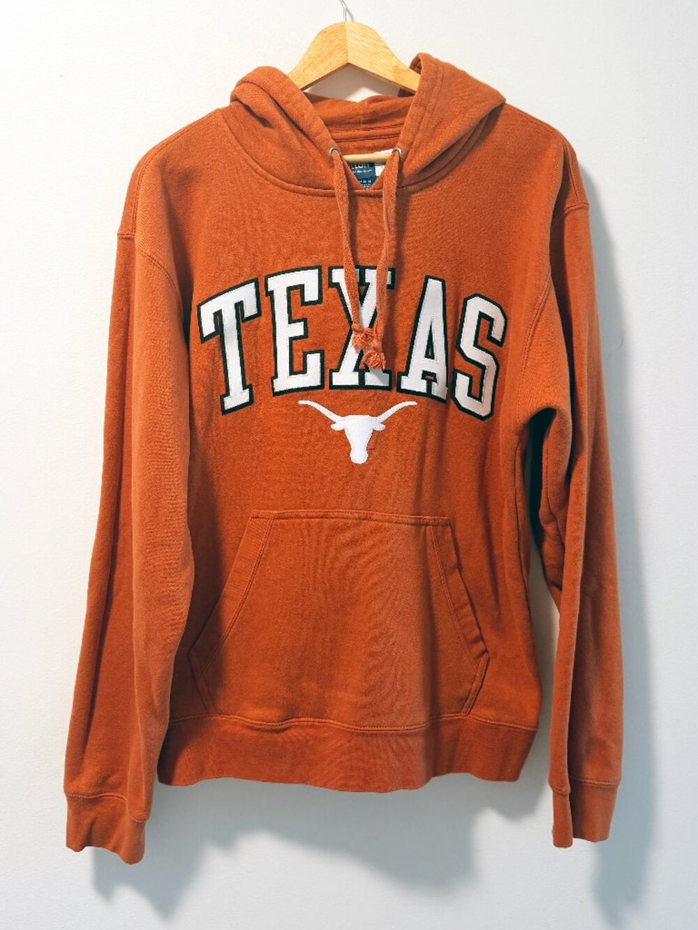 Texas Longhorns Gear for Sports Hoodie Big Cotton Burnt Orange Embroidered Men M
